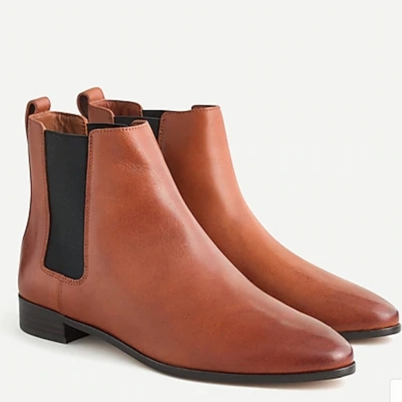 J. Crew Shoes - J.Crew Leather Chelsea Pull on Boots, Size 9